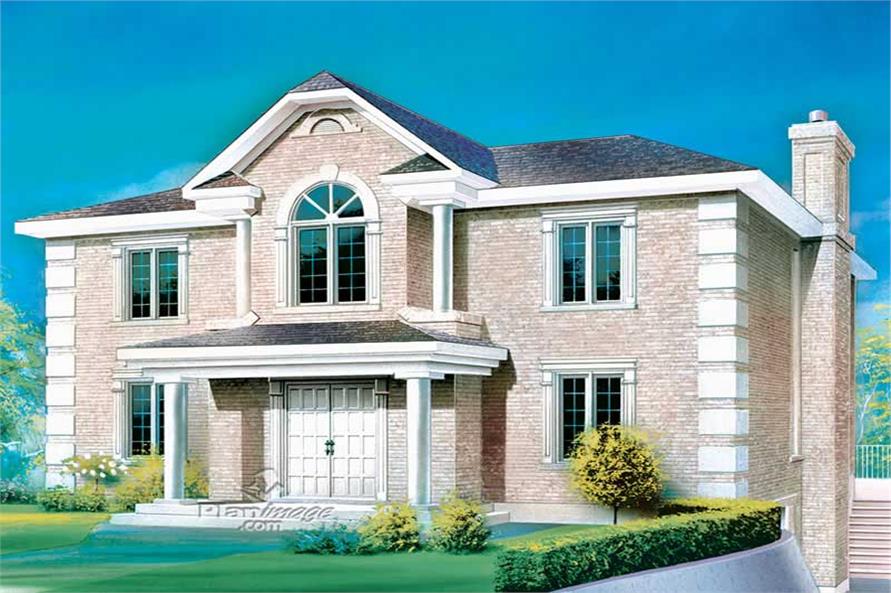 4-Bedroom, 3261 Sq Ft Colonial Home Plan - 157-1294 - Main Exterior