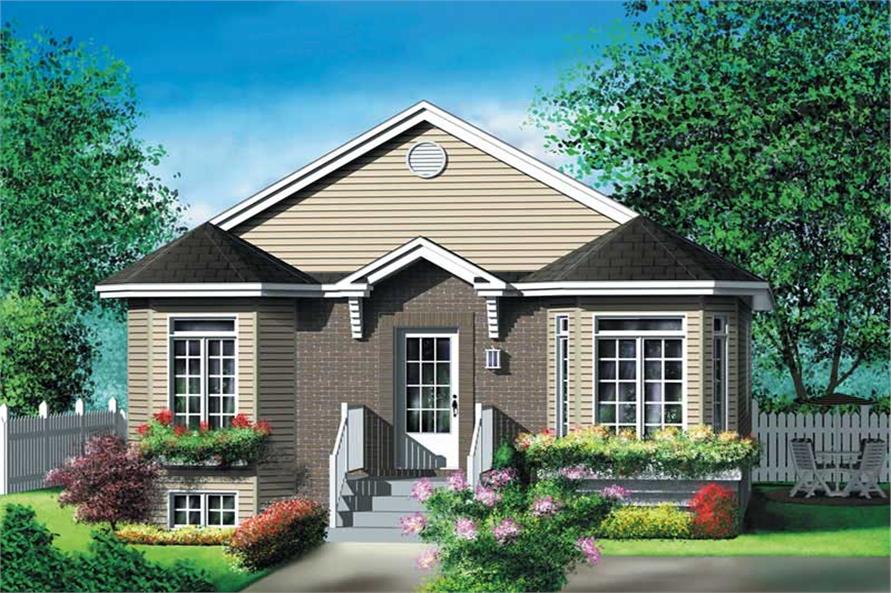2-Bedroom, 916 Sq Ft Bungalow House Plan - 157-1300 - Front Exterior