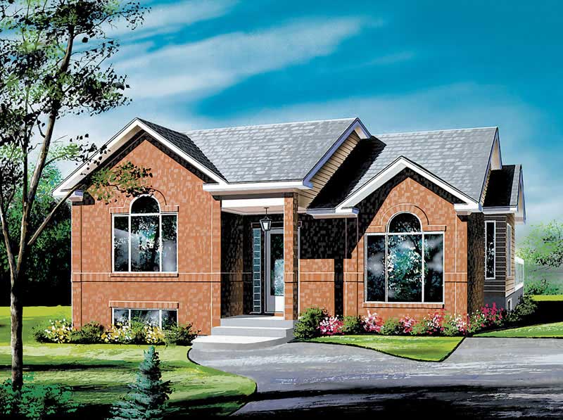 Ranch home (ThePlanCollection: Plan #157-1318)