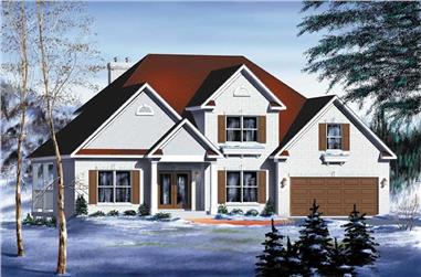 3-Bedroom, 2409 Sq Ft Multi-Level House Plan - 157-1319 - Front Exterior