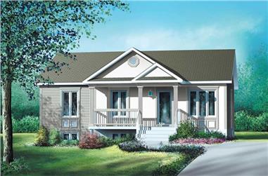 3-Bedroom, 1102 Sq Ft Country House Plan - 157-1322 - Front Exterior