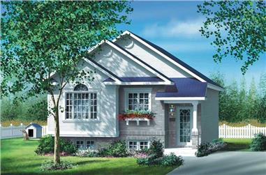 2-Bedroom, 886 Sq Ft Bungalow House Plan - 157-1333 - Front Exterior