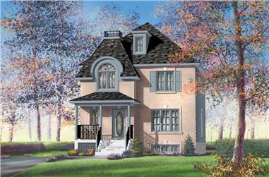 3-Bedroom, 1402 Sq Ft Small House Plans - 157-1352 - Front Exterior