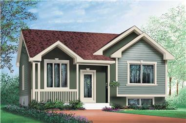 2-Bedroom, 1002 Sq Ft Ranch House Plan - 157-1355 - Front Exterior