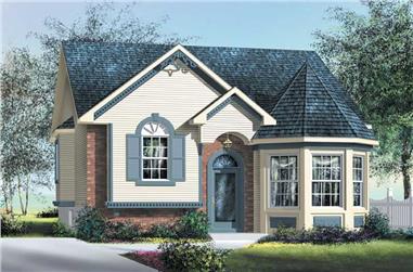 2-Bedroom, 1028 Sq Ft Bungalow House Plan - 157-1362 - Front Exterior