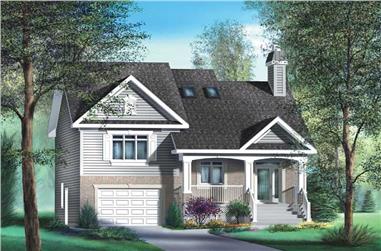 4-Bedroom, 1605 Sq Ft Country Home Plan - 157-1377 - Main Exterior