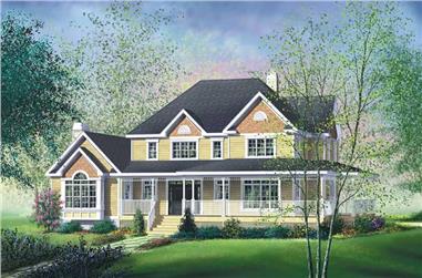 4-Bedroom, 3475 Sq Ft Multi-Level House Plan - 157-1386 - Front Exterior