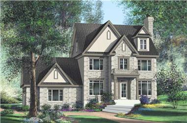 3-Bedroom, 2616 Sq Ft Multi-Level House Plan - 157-1402 - Front Exterior
