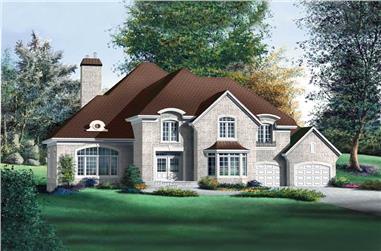 4-Bedroom, 4014 Sq Ft Multi-Level House Plan - 157-1439 - Front Exterior