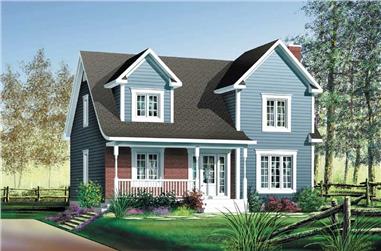 3-Bedroom, 1591 Sq Ft Multi-Level House Plan - 157-1449 - Front Exterior
