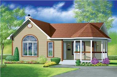 2-Bedroom, 1040 Sq Ft Country House Plan - 157-1456 - Front Exterior