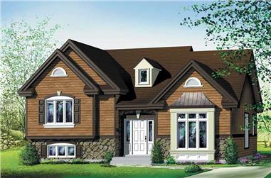 2-Bedroom, 1047 Sq Ft Ranch House Plan - 157-1461 - Front Exterior