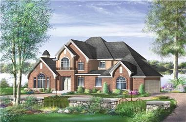4-Bedroom, 2659 Sq Ft Multi-Level House Plan - 157-1466 - Front Exterior