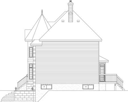 Home Plan Rear Elevation of this 4-Bedroom,2355 Sq Ft Plan -157-1467