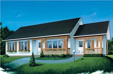 2-Bedroom, 1092 Sq Ft Country Home Plan - 157-1469 - Main Exterior