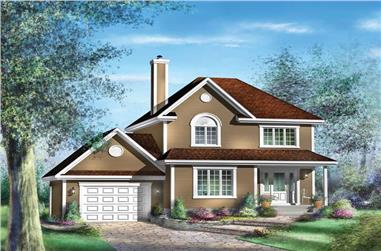 3-Bedroom, 1422 Sq Ft Country House Plan - 157-1480 - Front Exterior