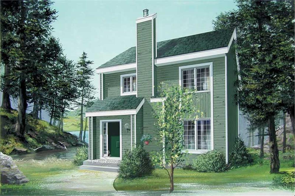 Log Cabin home (ThePlanCollection: Plan #157-1490)