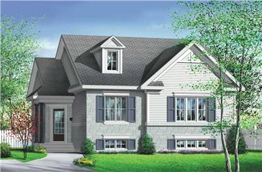 2-Bedroom, 1006 Sq Ft Bungalow House Plan - 157-1499 - Front Exterior