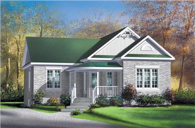 2-Bedroom, 957 Sq Ft Bungalow House Plan - 157-1502 - Front Exterior