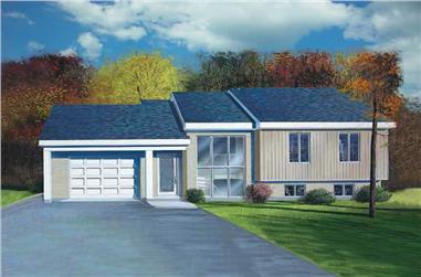 3-Bedroom, 1537 Sq Ft Contemporary Home Plan - 157-1506 - Main Exterior