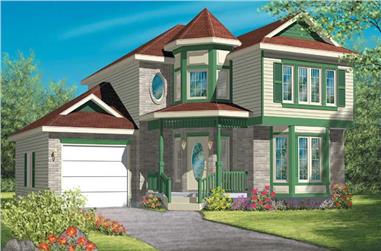 3-Bedroom, 1636 Sq Ft French House Plan - 157-1538 - Front Exterior