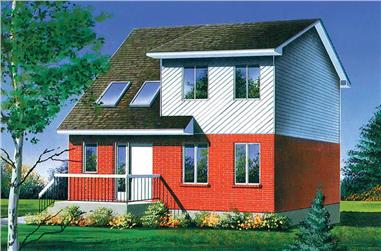 3-Bedroom, 1352 Sq Ft Contemporary House Plan - 157-1545 - Front Exterior