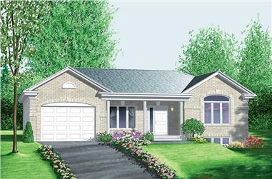 3-Bedroom, 1113 Sq Ft Ranch House Plan - 157-1547 - Front Exterior