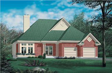 2-Bedroom, 1601 Sq Ft House Plan - 157-1554 - Front Exterior