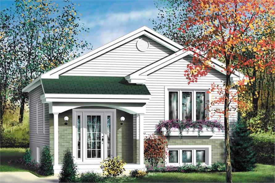 2-Bedroom, 861 Sq Ft Bungalow House Plan - 157-1555 - Front Exterior