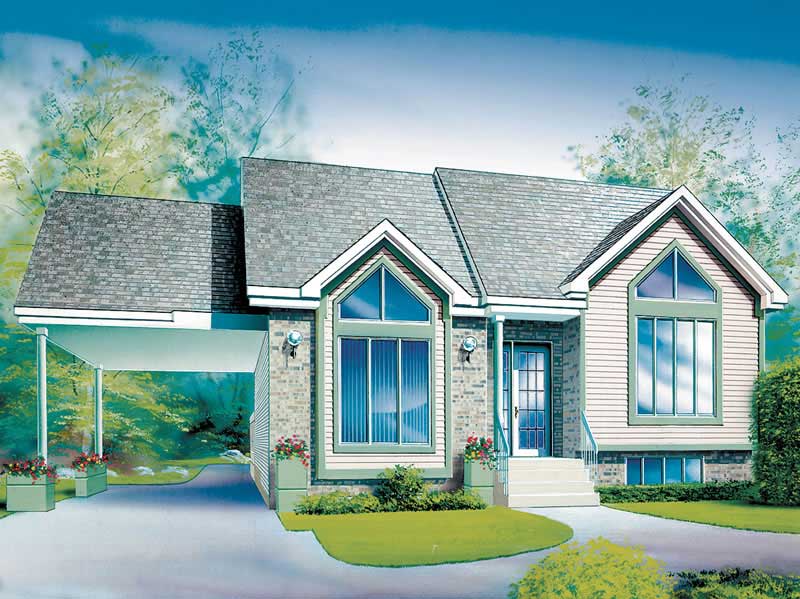 Ranch home (ThePlanCollection: Plan #157-1558)