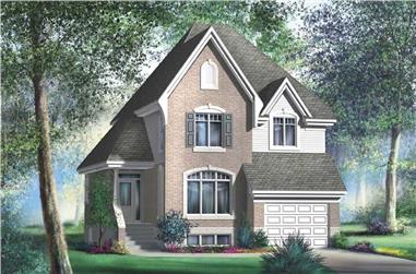 3-Bedroom, 1702 Sq Ft Multi-Level House Plan - 157-1582 - Front Exterior