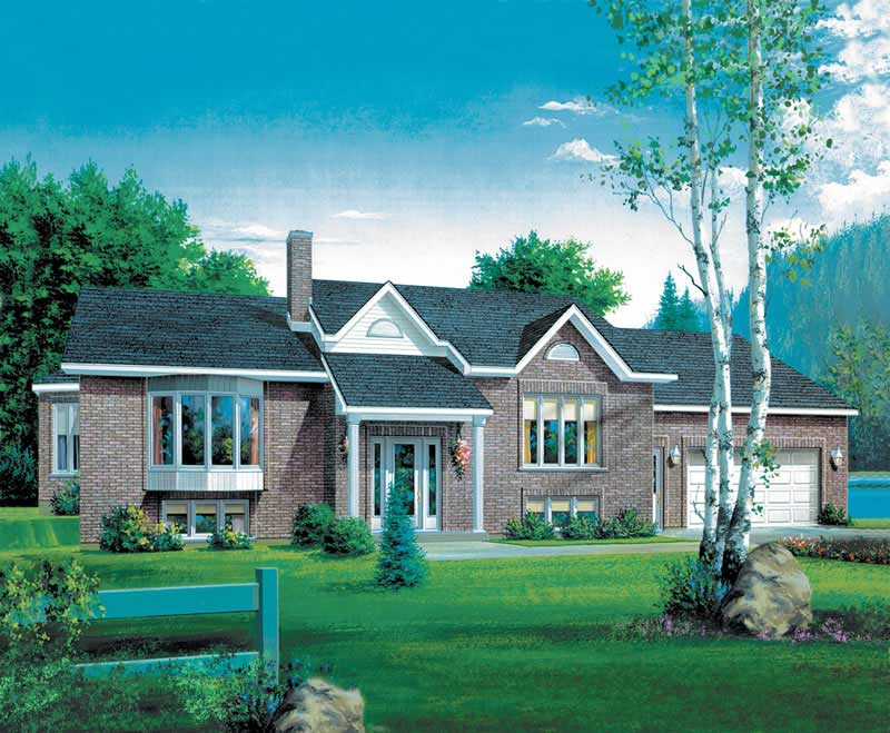 Ranch home (ThePlanCollection: Plan #157-1606)