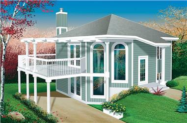 1-Bedroom, 1062 Sq Ft Country House Plan - 157-1614 - Front Exterior