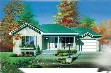 2-Bedroom, 919 Sq Ft Colonial House Plan - 157-1623 - Front Exterior