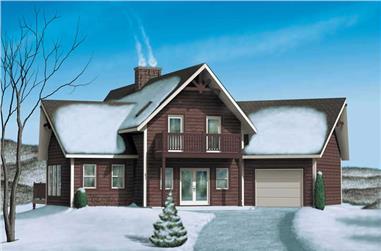 3-Bedroom, 2002 Sq Ft Country House Plan - 157-1630 - Front Exterior
