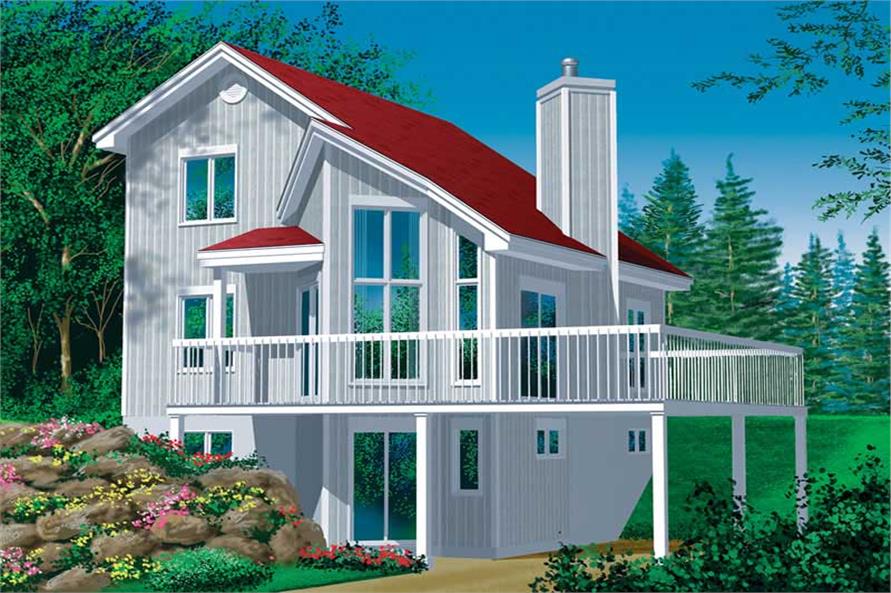 3-Bedroom, 993 Sq Ft Country Home Plan - 157-1636 - Main Exterior