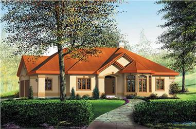 3-Bedroom, 2001 Sq Ft Ranch House Plan - 157-1642 - Front Exterior