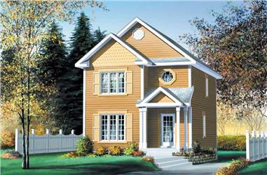 3-Bedroom, 1306 Sq Ft Small House Plans - 157-1644 - Front Exterior