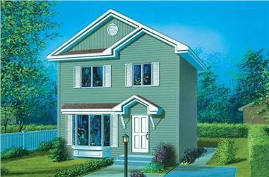 1-Bedroom, 910 Sq Ft Small House Plans - 157-1647 - Front Exterior