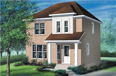 1-Bedroom, 1220 Sq Ft Colonial Home Plan - 157-1660 - Main Exterior