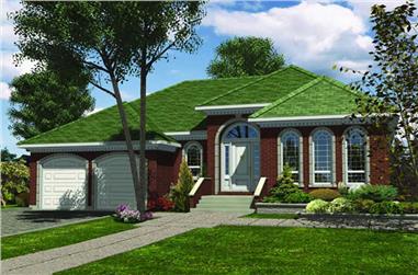 3-Bedroom, 1441 Sq Ft Ranch House Plan - 158-1007 - Front Exterior