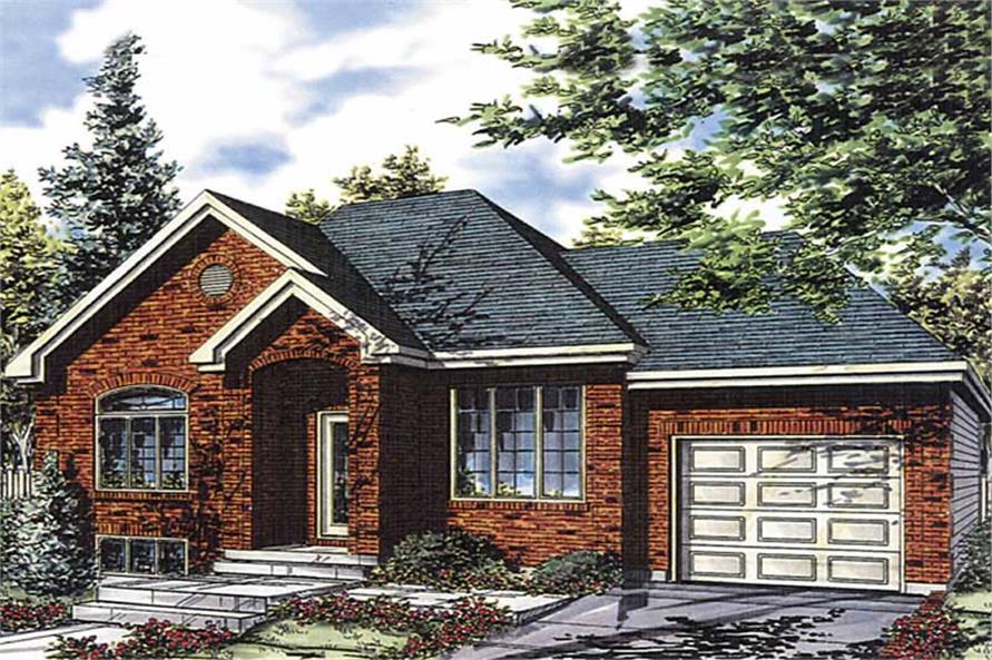 4-Bedroom, 1287 Sq Ft Bungalow House Plan - 158-1010 - Front Exterior