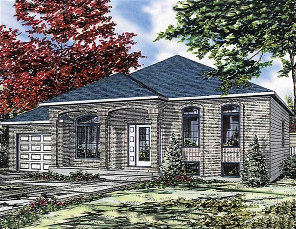 Color Rendering of this house plan.
