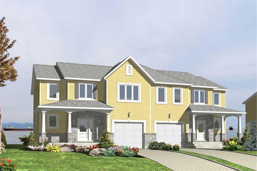 6-Bedroom, 3683 Sq Ft Multi-Unit House Plan - 158-1026 - Front Exterior