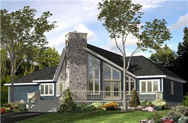 3-Bedroom, 1501 Sq Ft Country House Plan - 158-1033 - Front Exterior