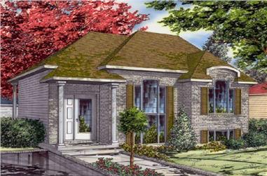 4-Bedroom, 1612 Sq Ft Bungalow House Plan - 158-1082 - Front Exterior
