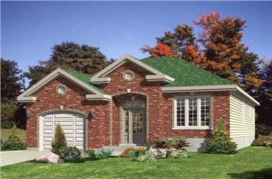 2-Bedroom, 952 Sq Ft Small House Plans - 158-1102 - Front Exterior