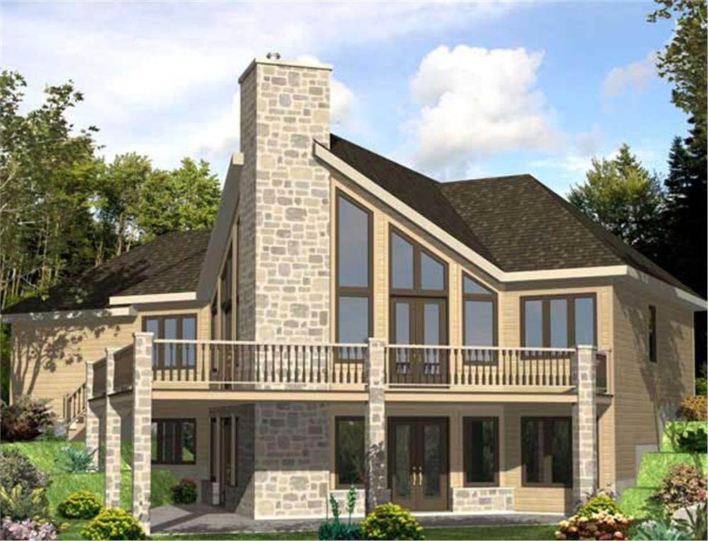 This is a computerized rendering for these Contemporary Home Plans.