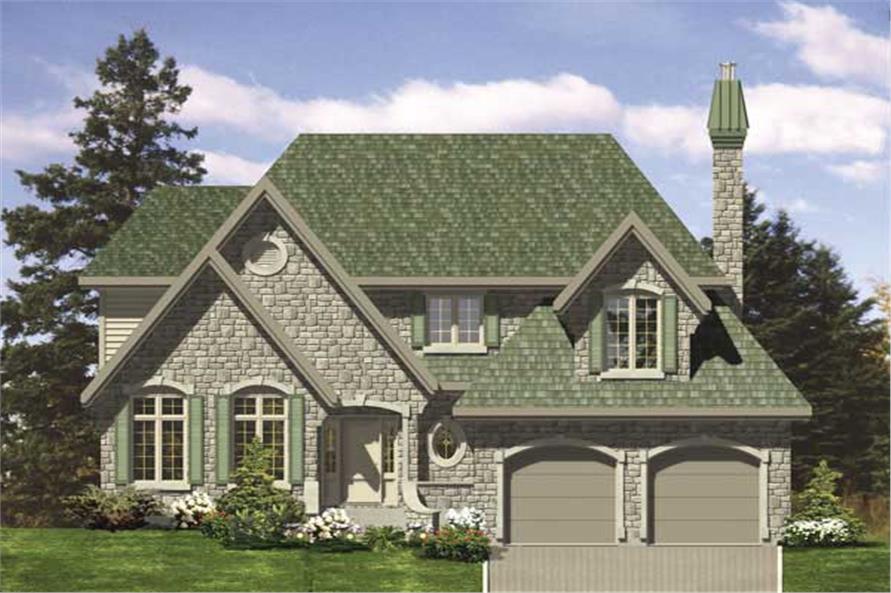4-Bedroom, 2249 Sq Ft Country House Plan - 158-1186 - Front Exterior