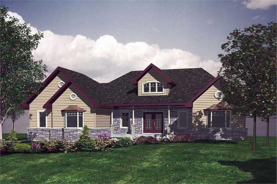 2-Bedroom, 1748 Sq Ft Ranch House Plan - 158-1224 - Front Exterior